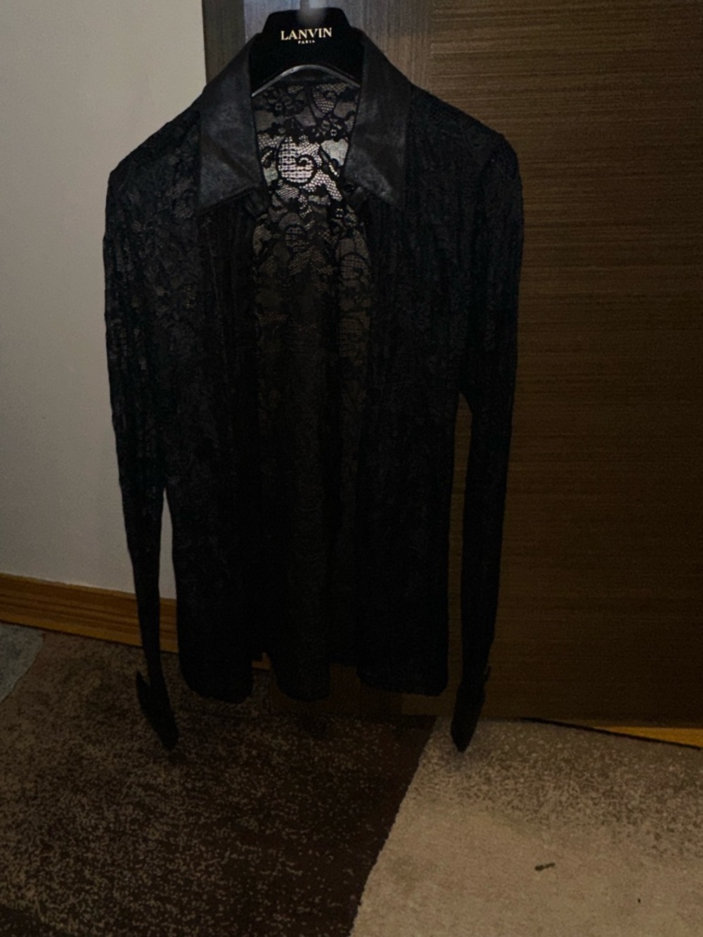 Anne Fontaine Black Lace blouse size 38